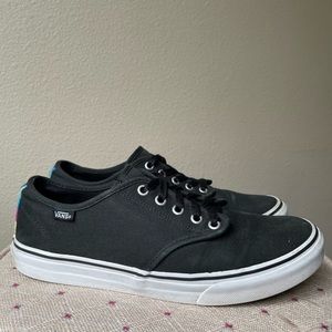 Vans Black Woven Colorful Stripe Low Top Shoes Women’s 9.5